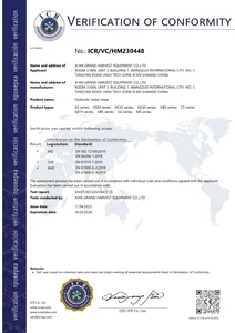 CE for alligator shear machine