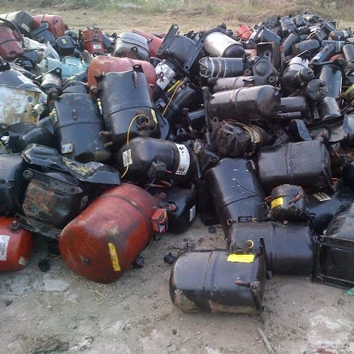 Scrap AC and Fridge Compressors for plasma compressor case cutter machine